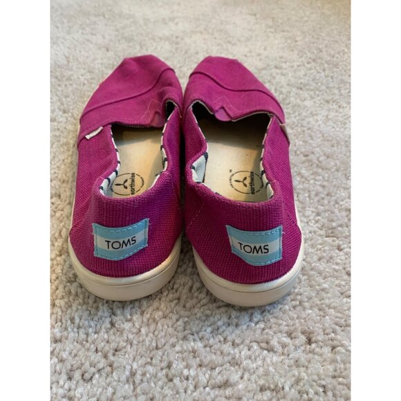 TOMS‎ Women's W7.5 Magenta Canvas Slip-On Shoes - Picture 4 of 7
